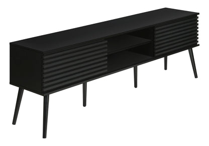 TV Stand, Media Entertainment Center, Storage Cabinet, Console, Storage Shelves, Bedroom, Living Room, Contemporary, Modern - Black 8th Street