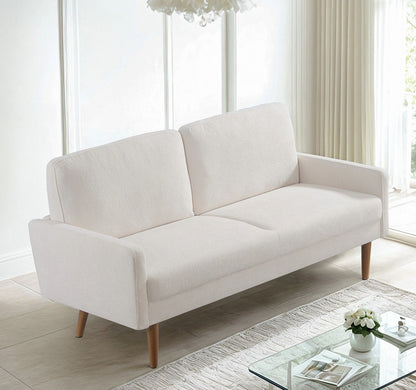 Sofa, European Style With Sleek Design, Modern & Vintage Flair, Upholstered 3 Seater Couch US Pride