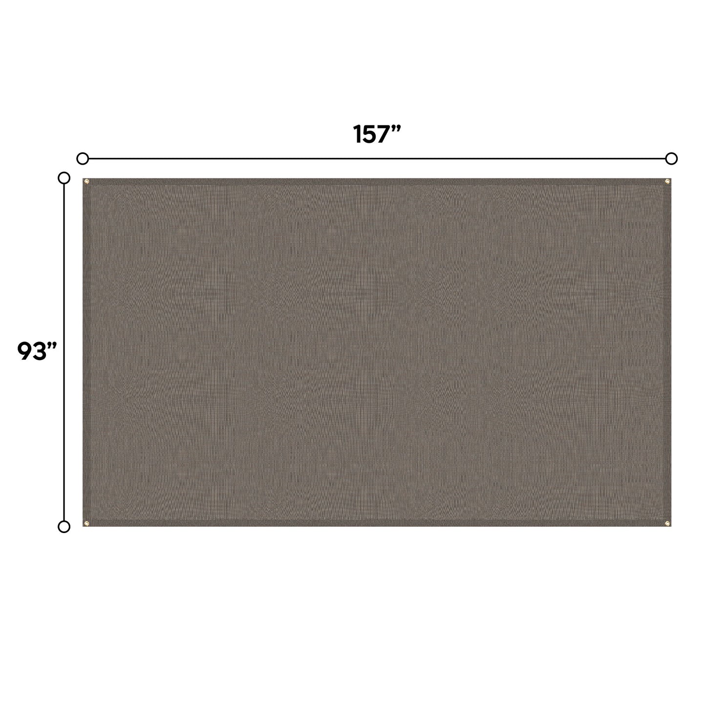 13' X 7.7' Outdoor Pergola Sun Shade Cover Cloth Patio Canopy Hdpe Permeable With Grommets - Brown Home Essentials