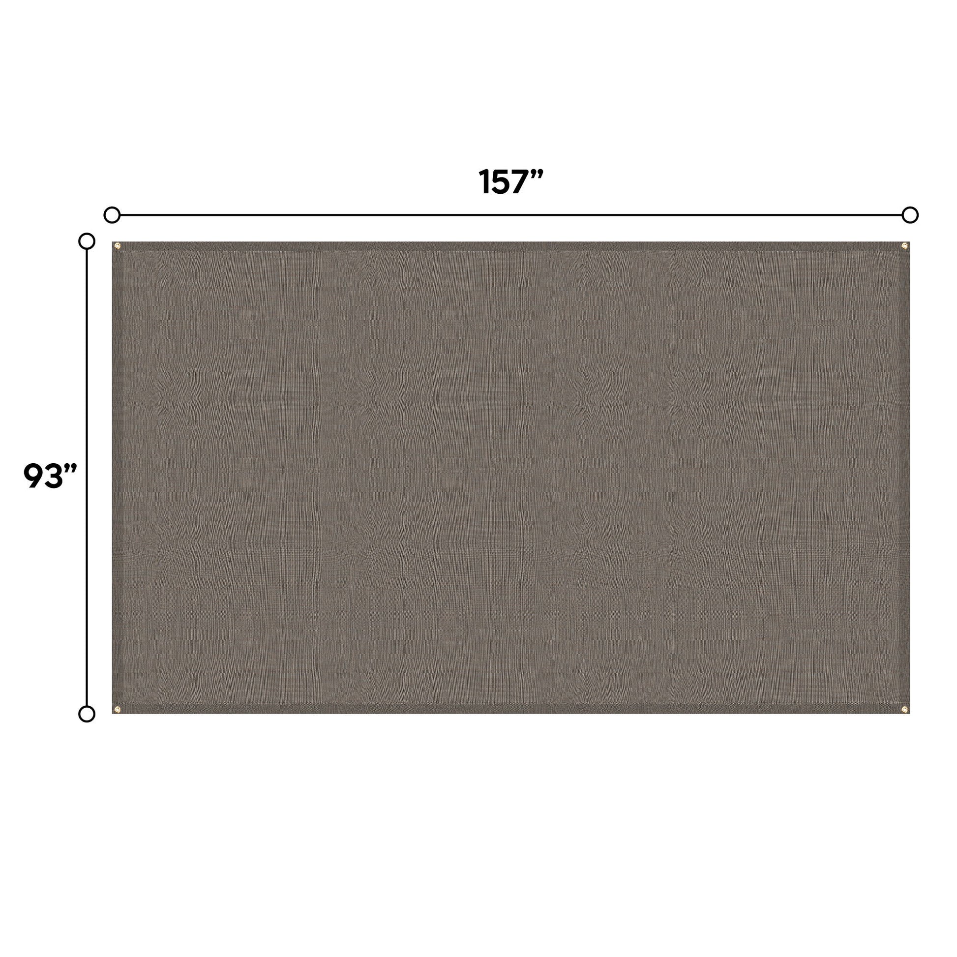 13' X 7.7' Outdoor Pergola Sun Shade Cover Cloth Patio Canopy Hdpe Permeable With Grommets - Brown Home Essentials