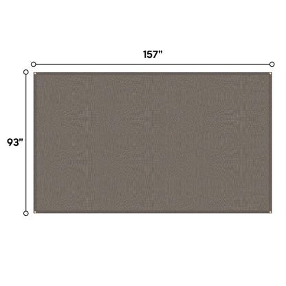 13' X 7.7' Outdoor Pergola Sun Shade Cover Cloth Patio Canopy Hdpe Permeable With Grommets - Brown Home Essentials