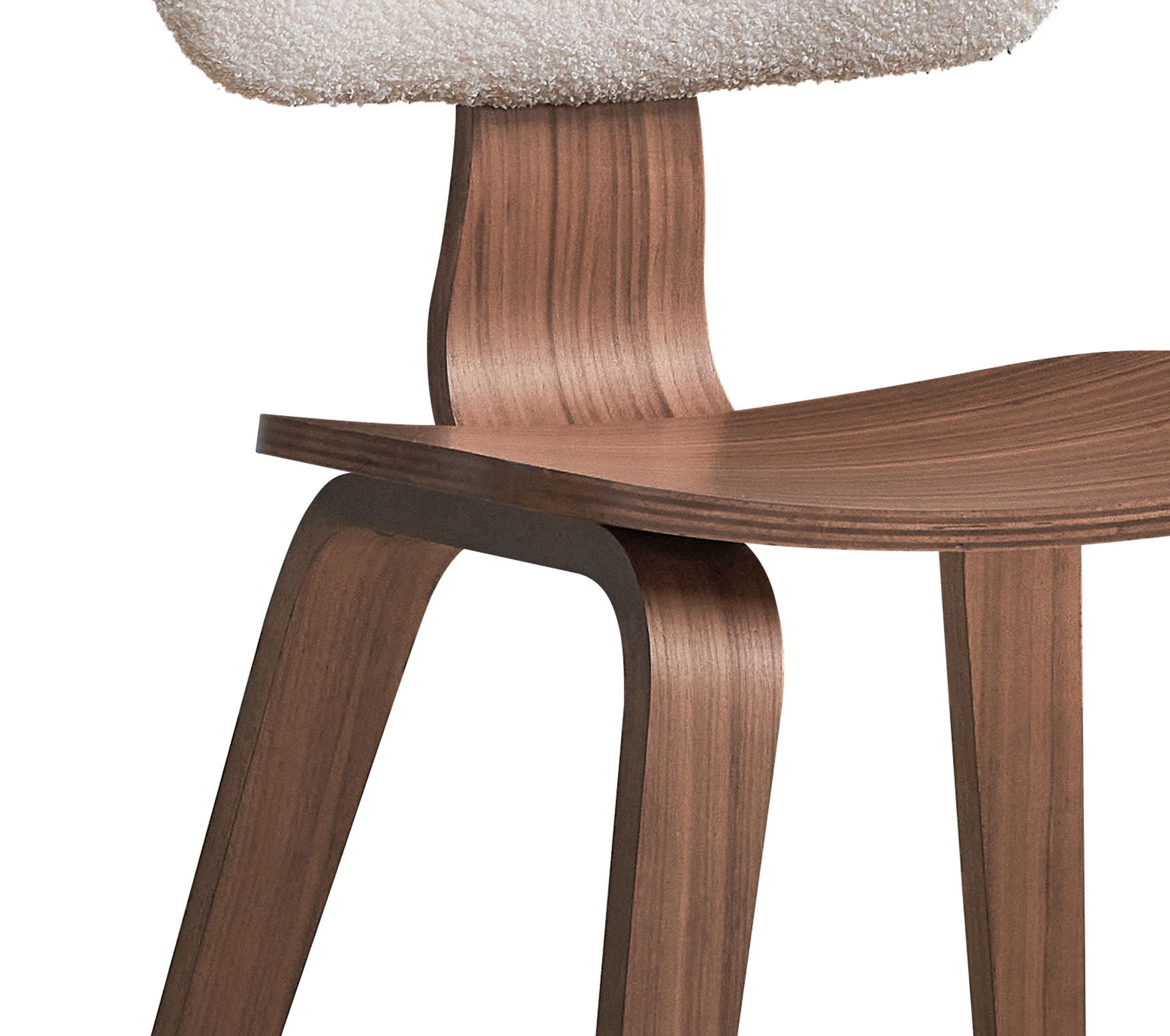 Casson - Boucle 7 Walnut Side Chair (Set of 2) - White / Walnut Acme