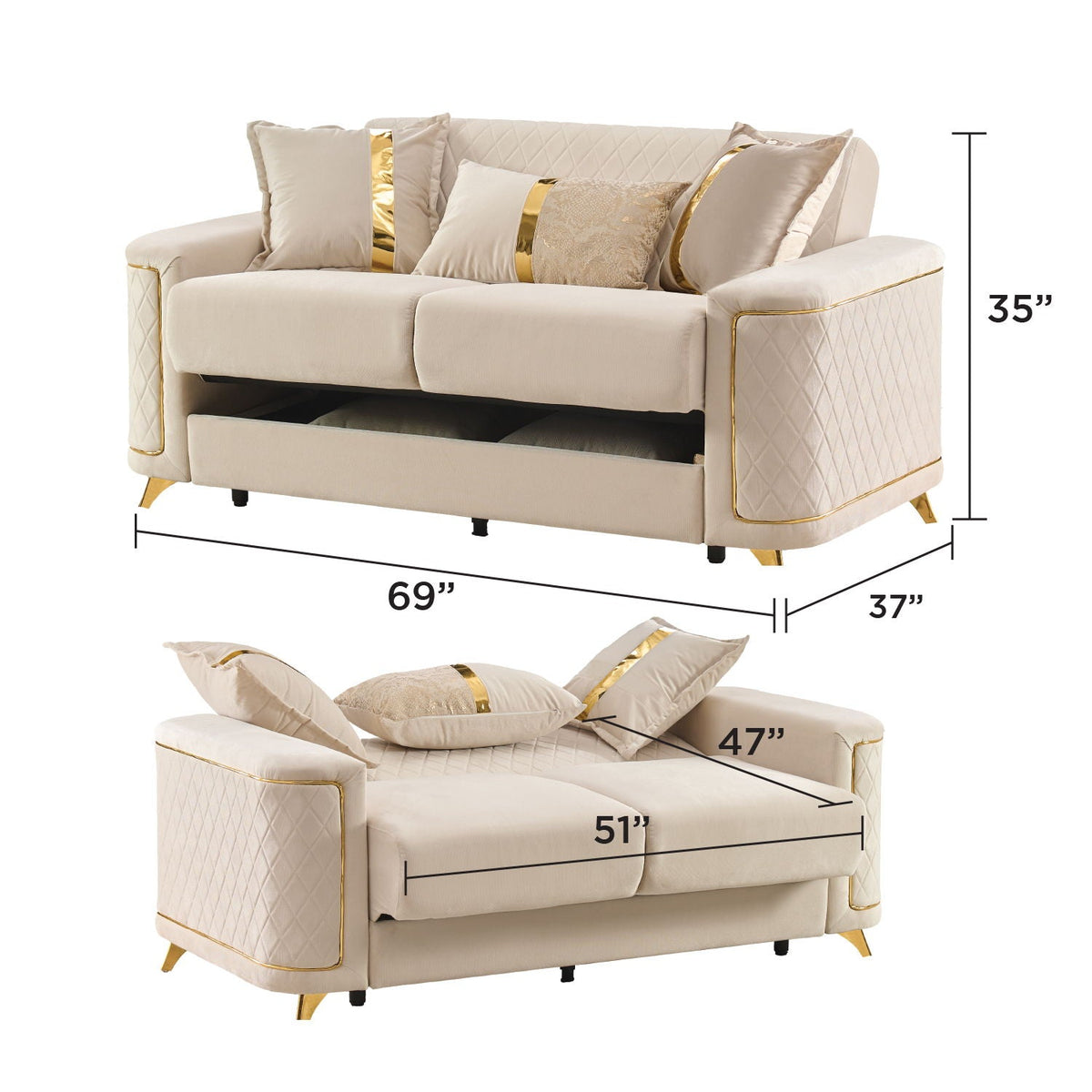 Lisa - Loveseat Matrix Furniture Group