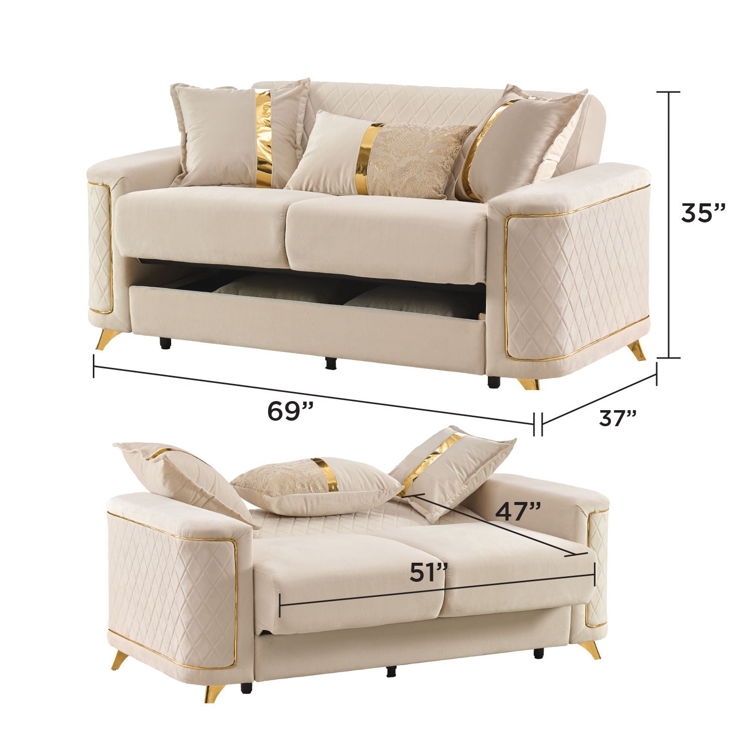 Lisa - Loveseat Matrix Furniture Group