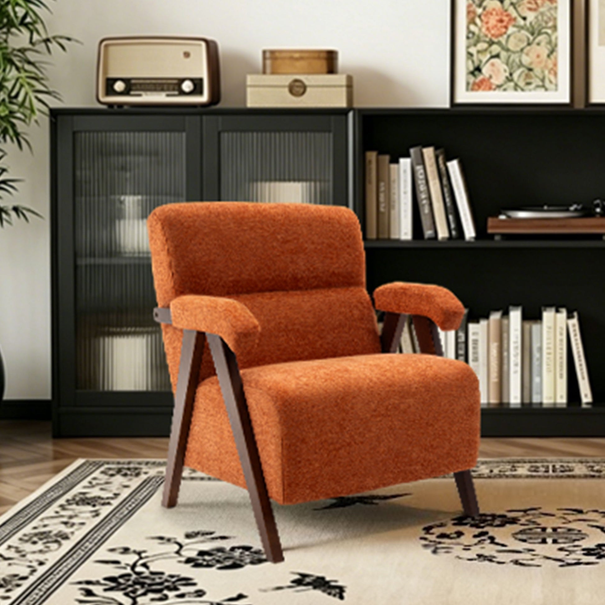 Modern Accent Chair With Tufted Armchair For Reading Room Home Essentials