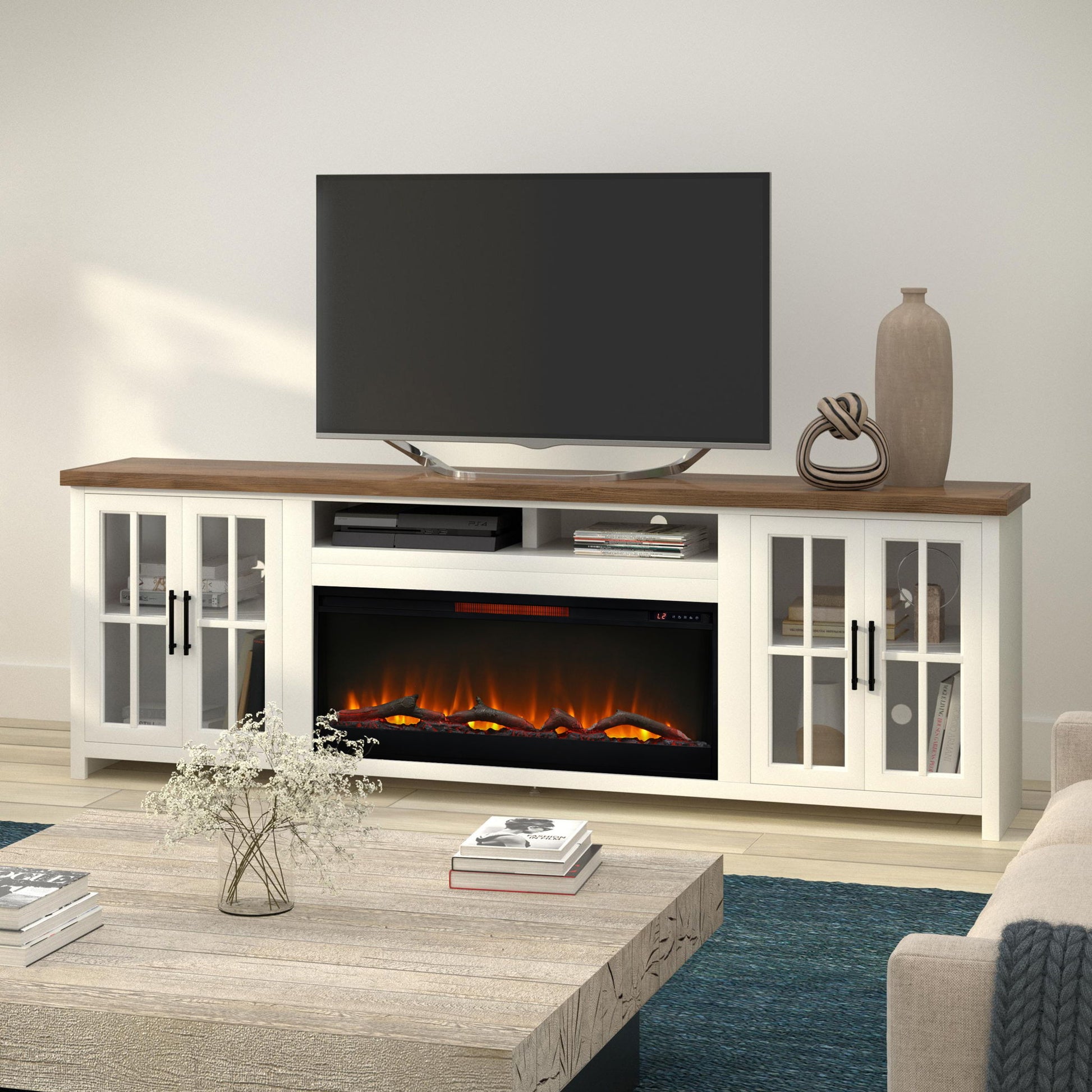 Hampton - Fireplace TV Stand Console Legends