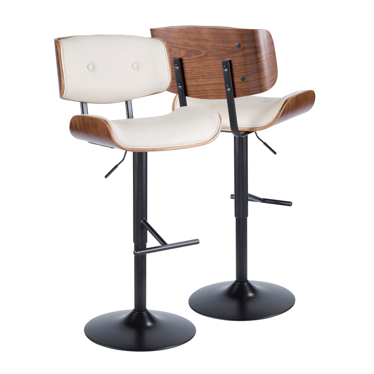 Lombardi - Mid Century Modern Adjustable Barstool Lumi Source