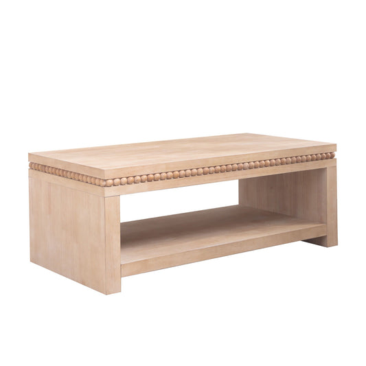 Modern Coffee Table With Beaded Trim Home Essentials