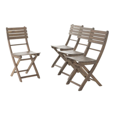 Positano - 4 Piece Foldable Chair - Gray Noble House