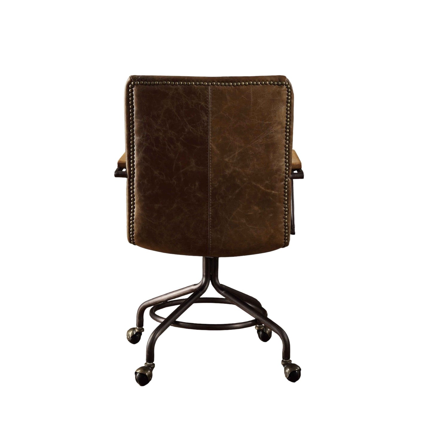 Harith - Vintage Top Grain Leather Office Chair - Brown Acme