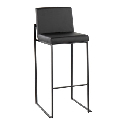 Fuji - Contemporary High Back Barstool Elegant Design Lumi Source