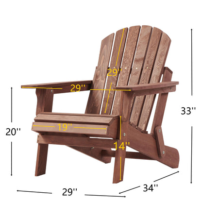 Oversize Outdoor Folding Adirondack Chair, Patio Chair For Garden Home Essentials