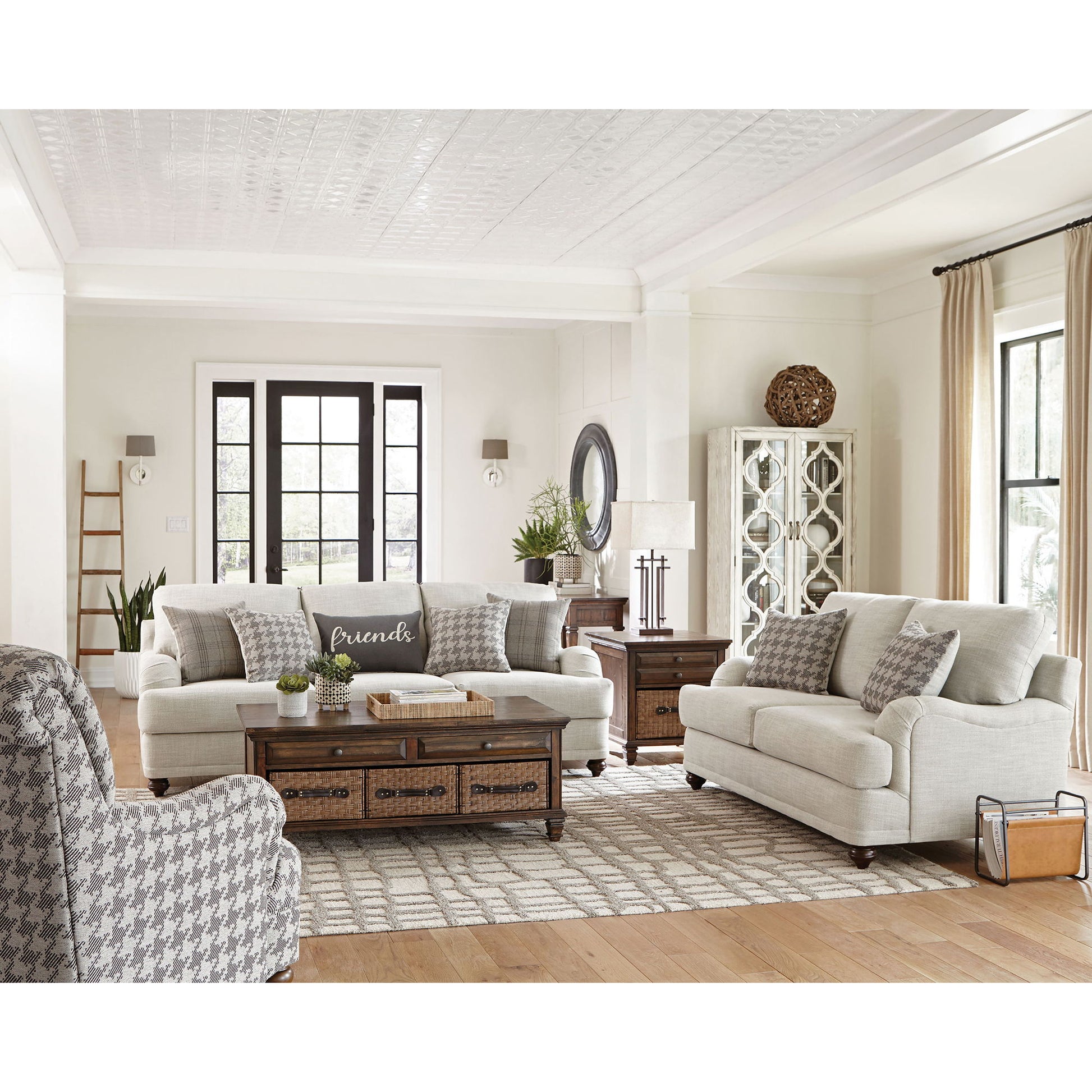 Anderson - 2 Piece Cushion Back Living Room Set - Gray Furniture Max