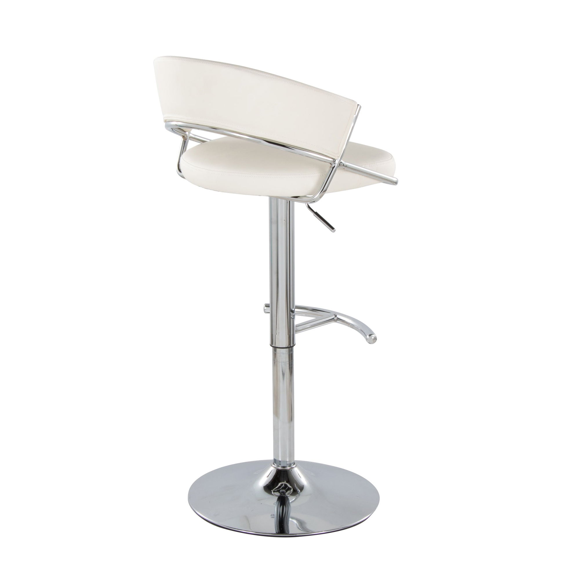 Jie - Contemporary Adjustable Barstool With Swivel & Rounded T Footrest (Set of 2) Lumi Source