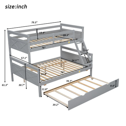 Bunk Bed With Ladder And Safety Guardrail Hearth and Haven