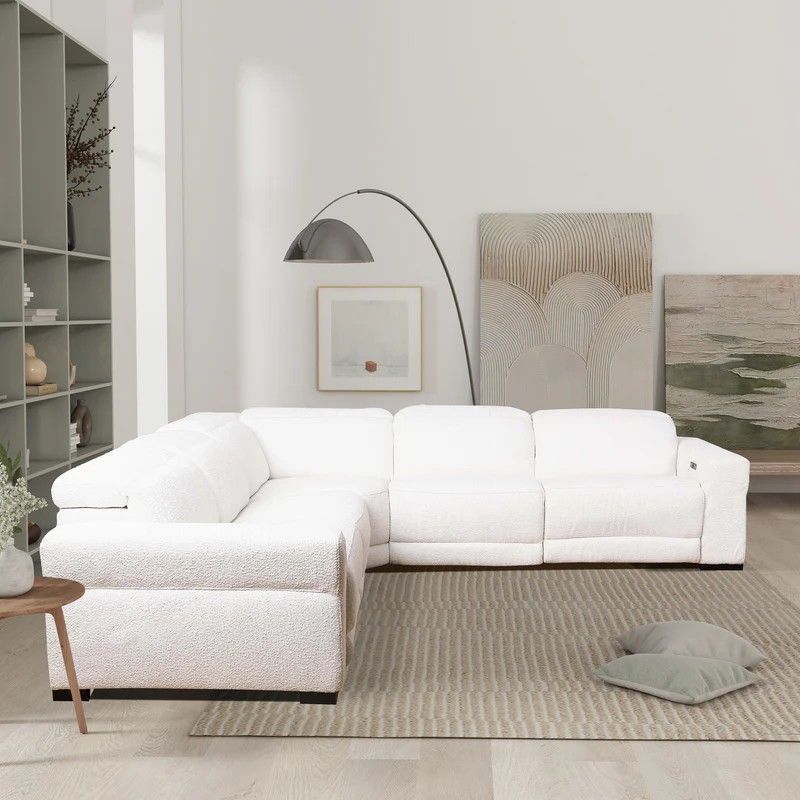 Yohan - Reclining Sectional Sofa - White Ashcroft Furniture