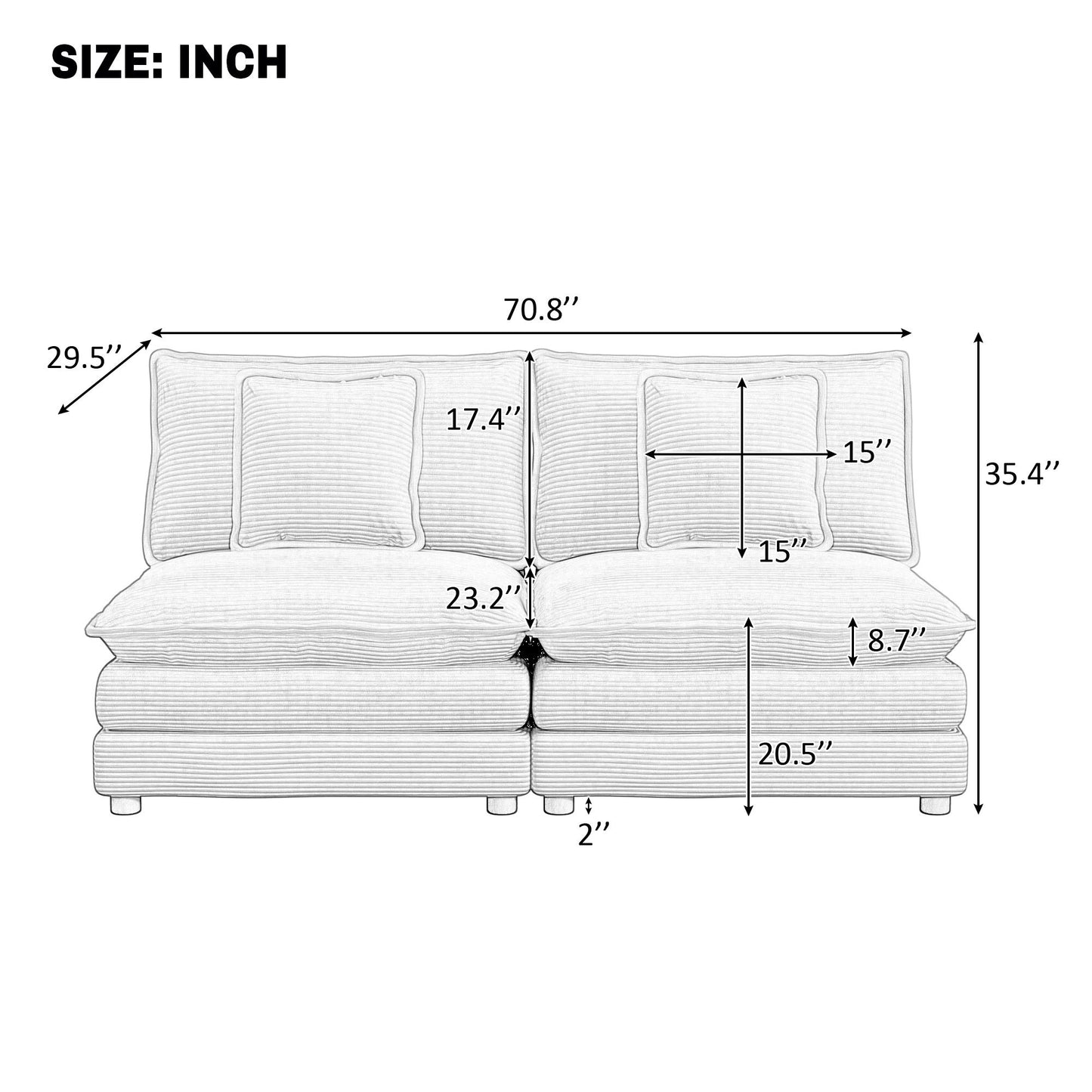Modular Sofa Couch Hearth and Haven