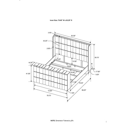 Isaiah - Bed With TV Lift-LED Speakers And Fireplace Global Furniture USA