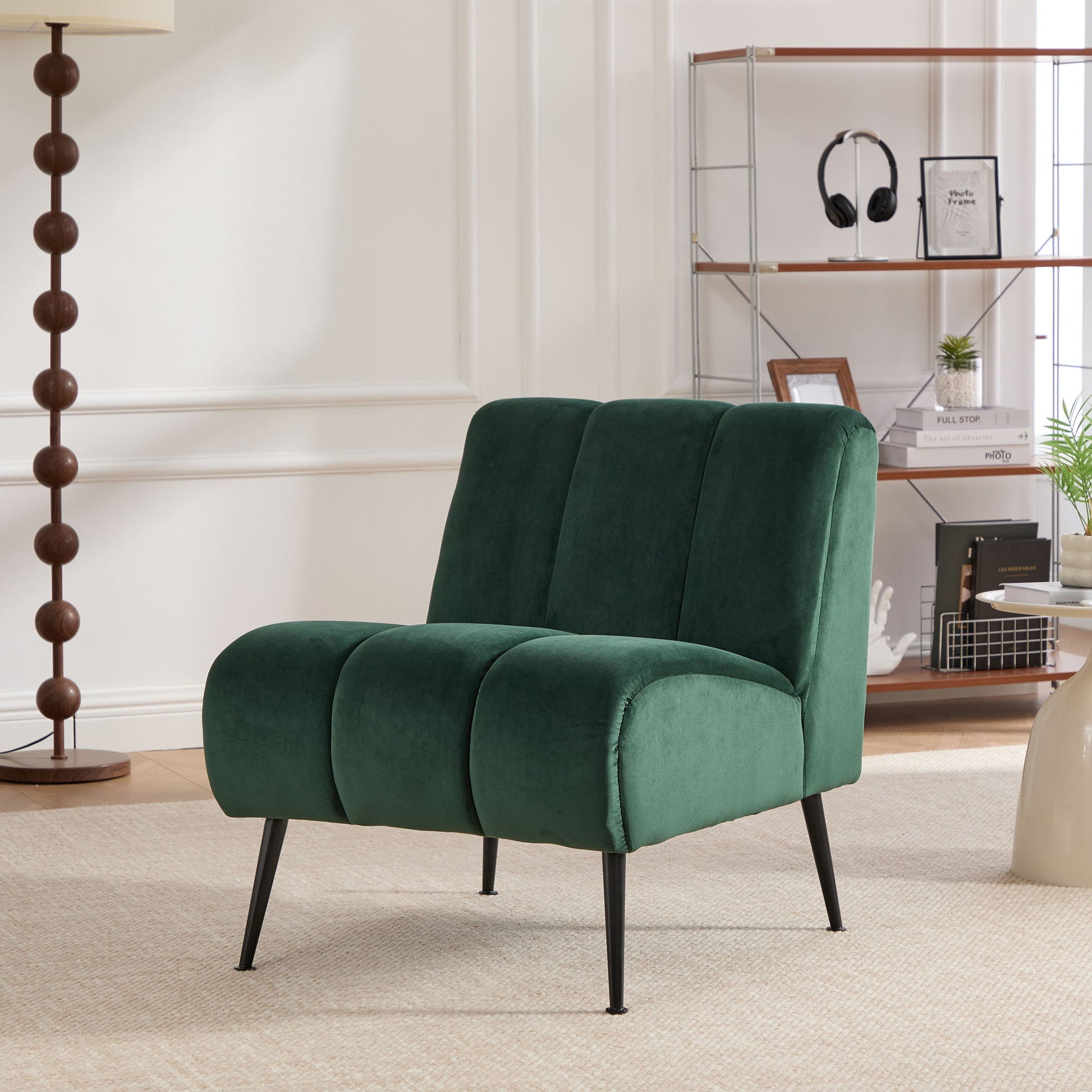 Upholstered Armless Chair For Living Room Home Essentials