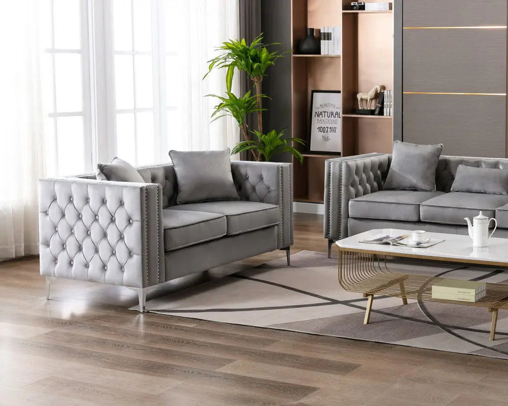 Lorreto - Velvet Loveseat Lilola Home