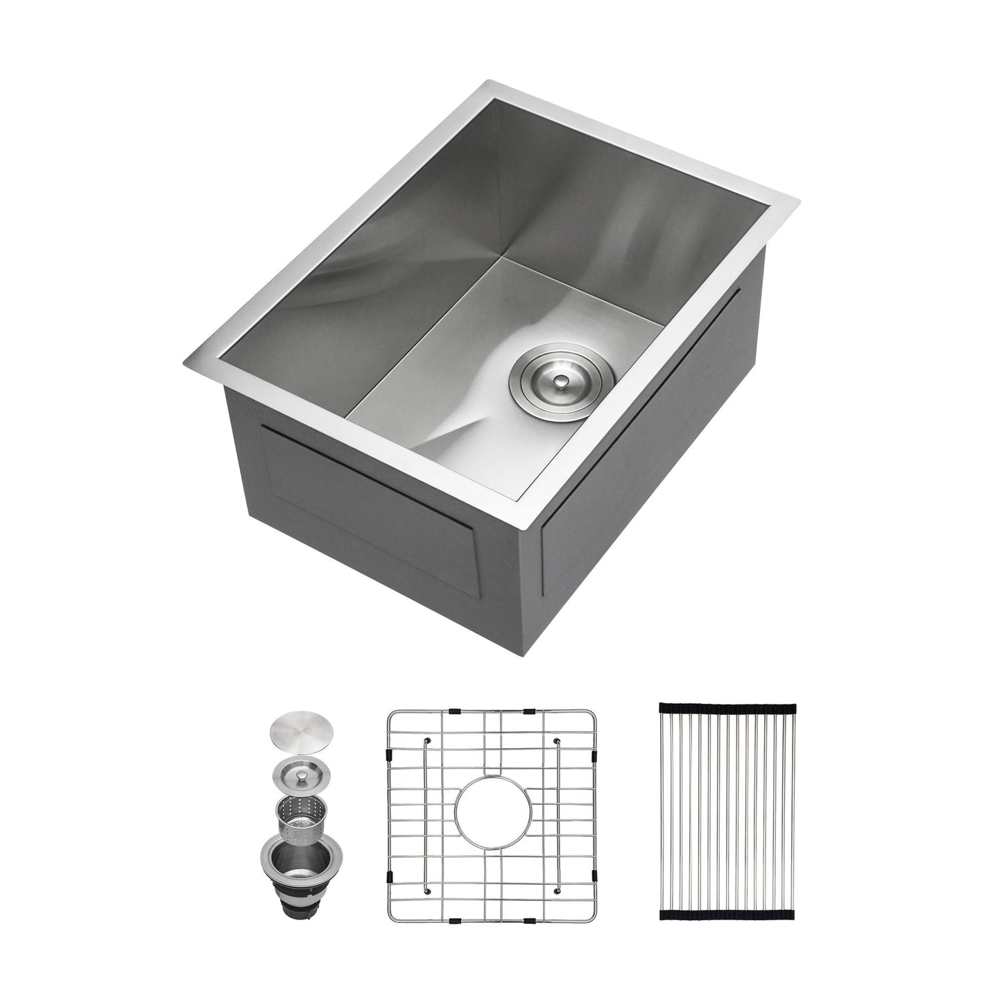 Modern Style Undermount Sink With Stainless Steel, Deep Single Bowl Daily Nest