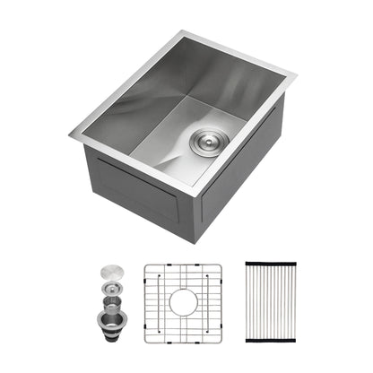 Modern Style Undermount Sink With Stainless Steel, Deep Single Bowl Daily Nest