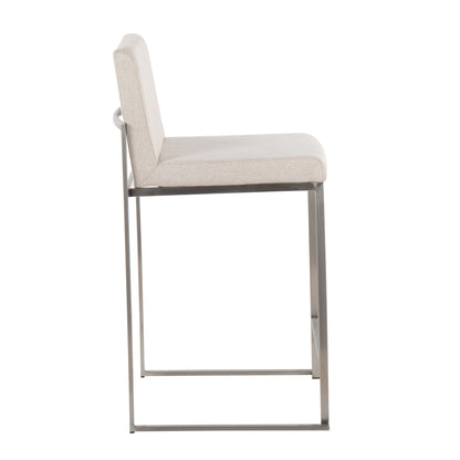 Fuji - Contemporary High Back Counter Stool, Functional Design Lumi Source