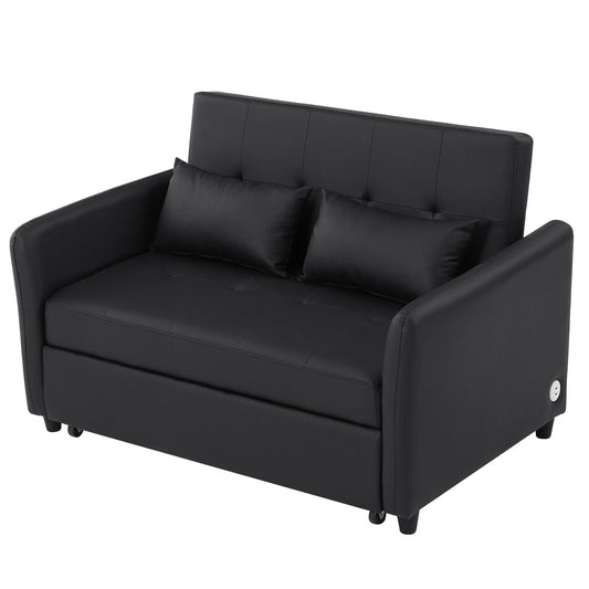 Convertible Sleeper Bed, Adjustable Oversized Armchair With 3 USB Ports Hearth and Haven