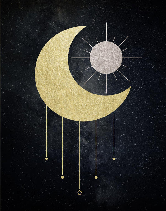 Small - Jeweled Moon By Daniela Santiago - Black