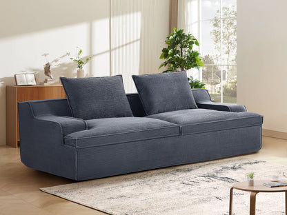 Nimbus - Oversized Full Foam 4 Seater Couch For Living Room Upholstered In Soft Corduroy, Wide Armrests US Pride