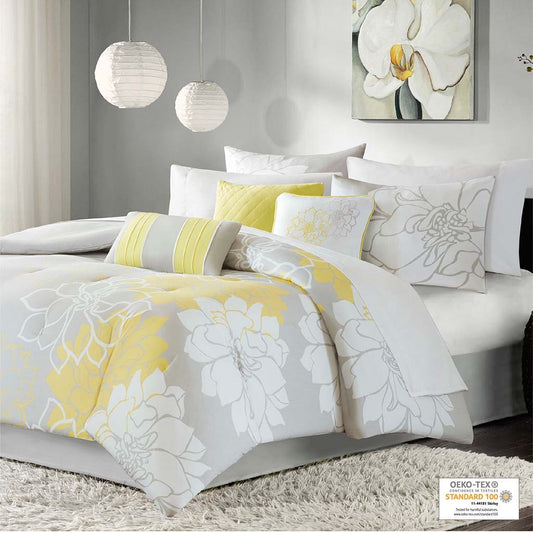 Lola - King Comforter Set - Yellow Madison Park
