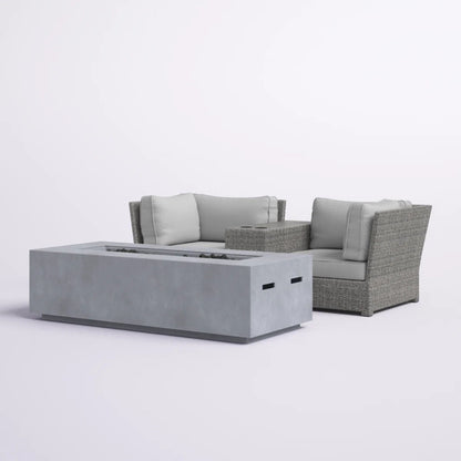 Outdoor Elegance Conversation Set With Fire Pit LSI Patio Furniture