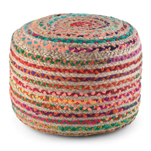 Margo - Handcrafted Round Pouf Simpli-Home