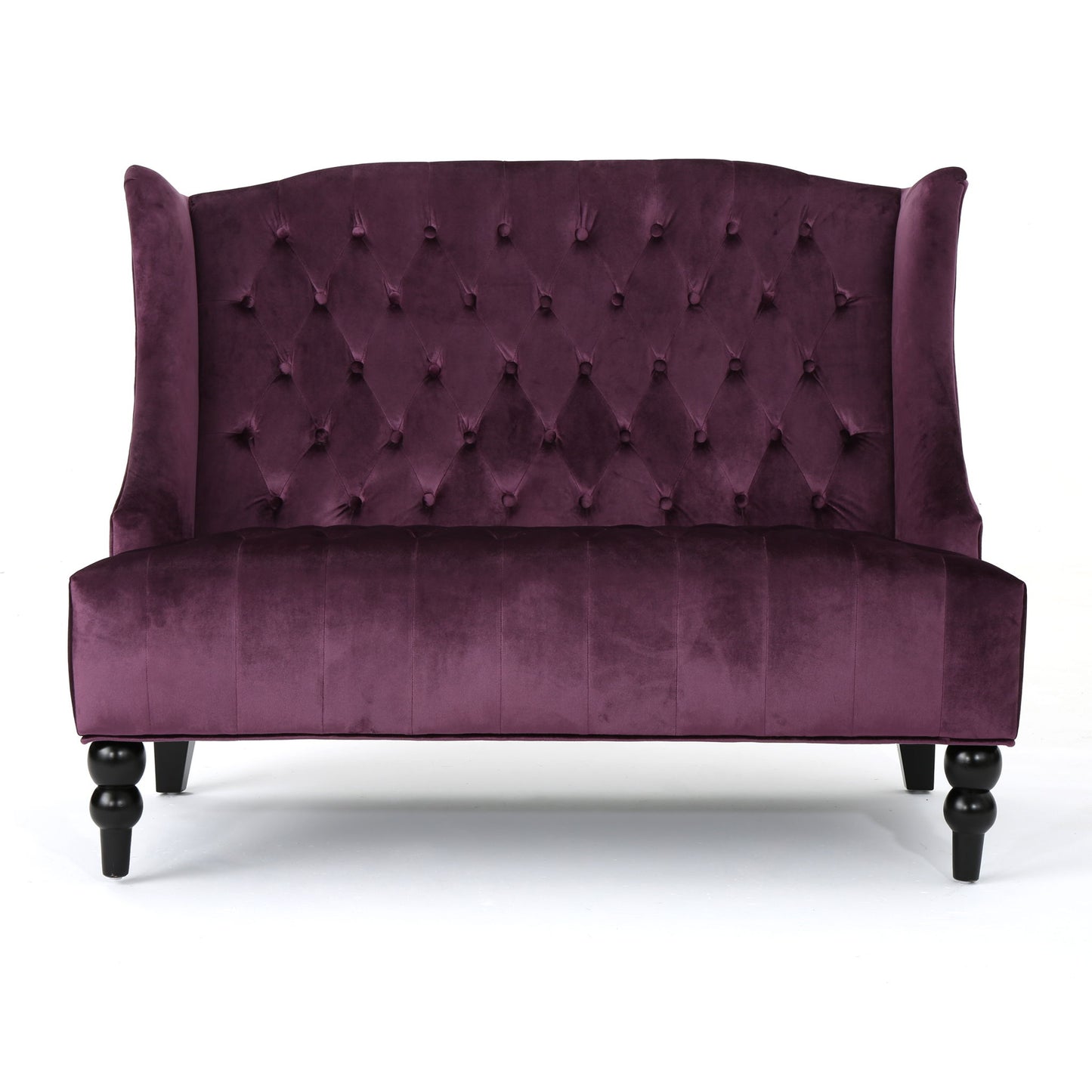 Nurturing - Upholstered Loveseat With Wing Back And Diamond Tufting Noble House