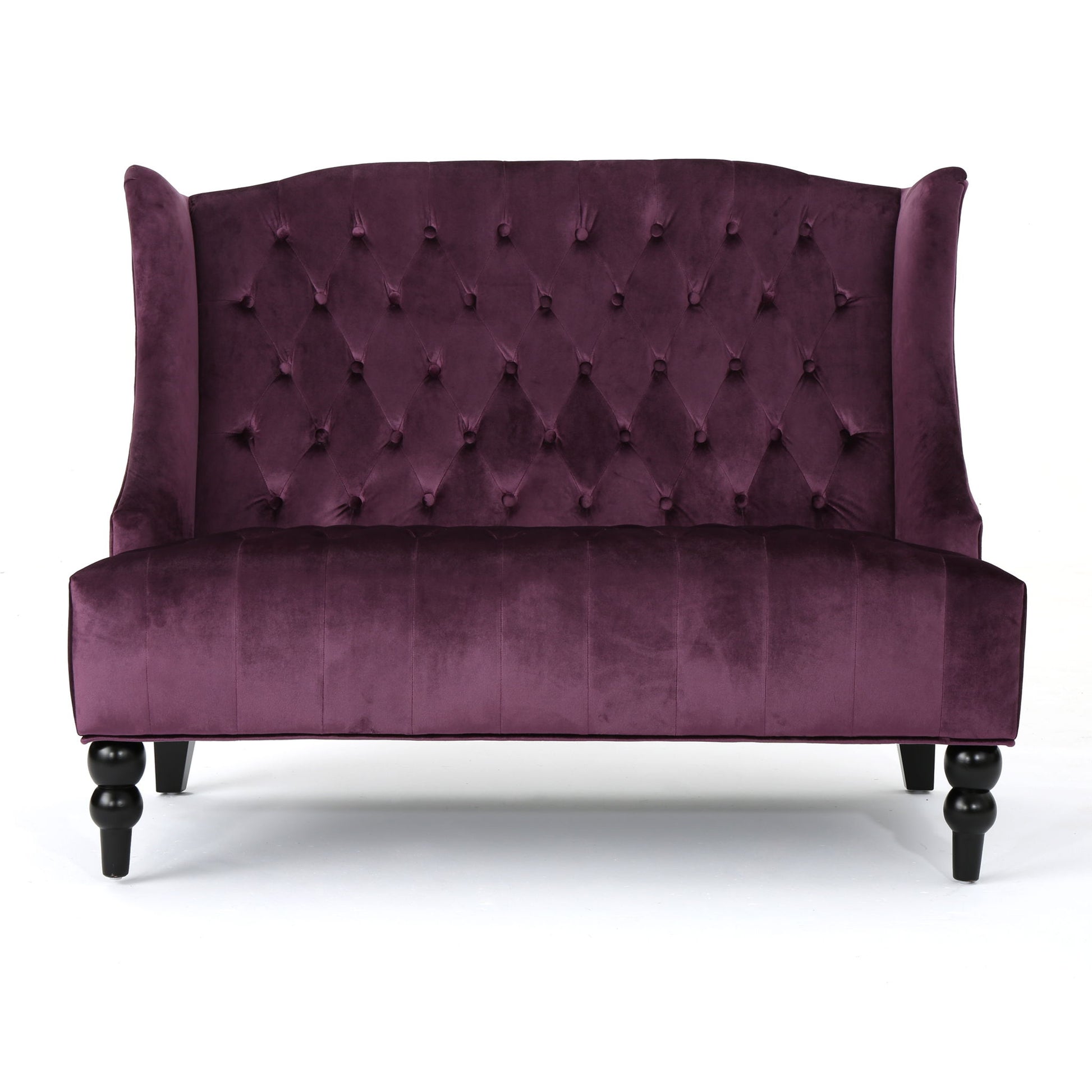 Nurturing - Upholstered Loveseat With Wing Back And Diamond Tufting Noble House