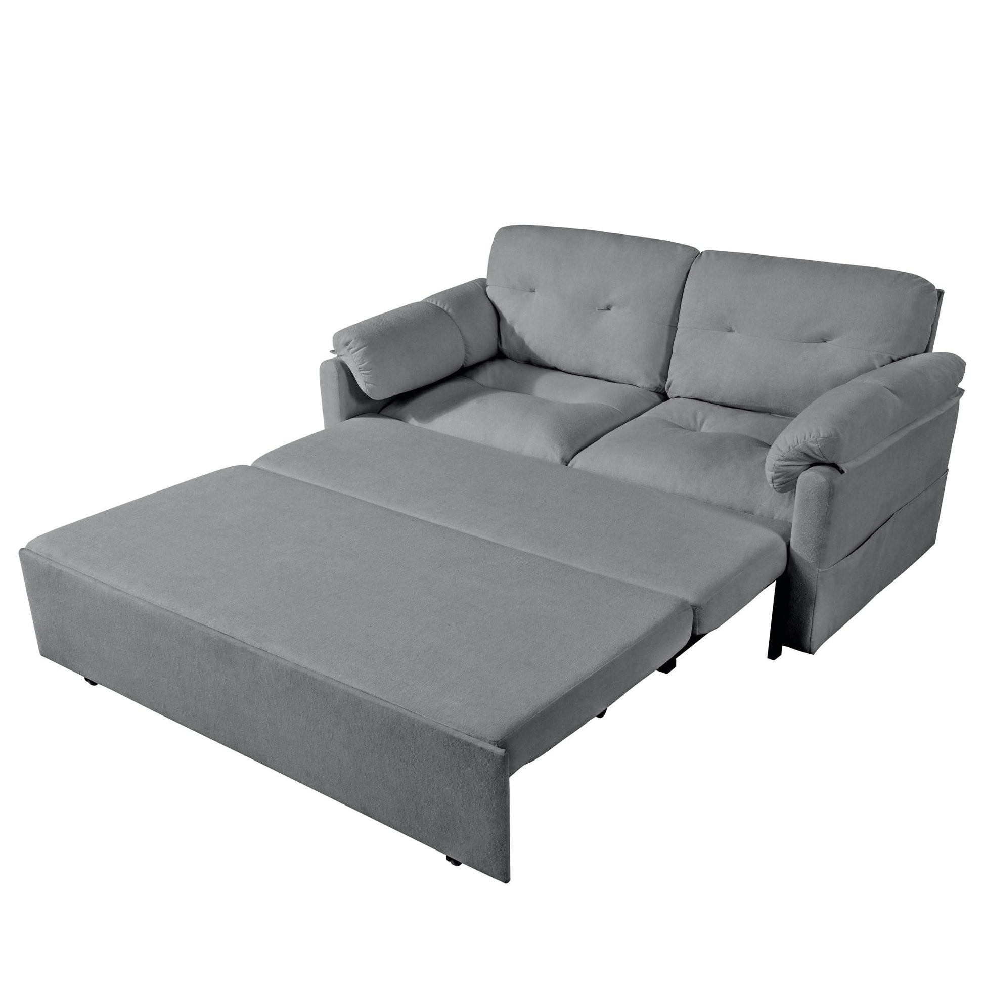 Convertible Pull Out Sofa Bed Queen Size, 3 In 1 With Side Storage Home Essentials