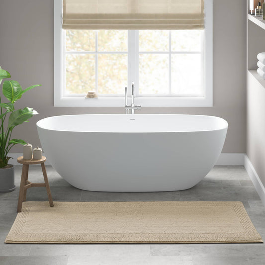 Splendor - 24" x 44" Tufted Reversible Bath Rug - Natural Madison Park Signature
