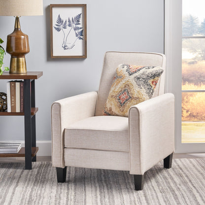 Upholstered Push Back Recliner Chair For Living Room Noble House