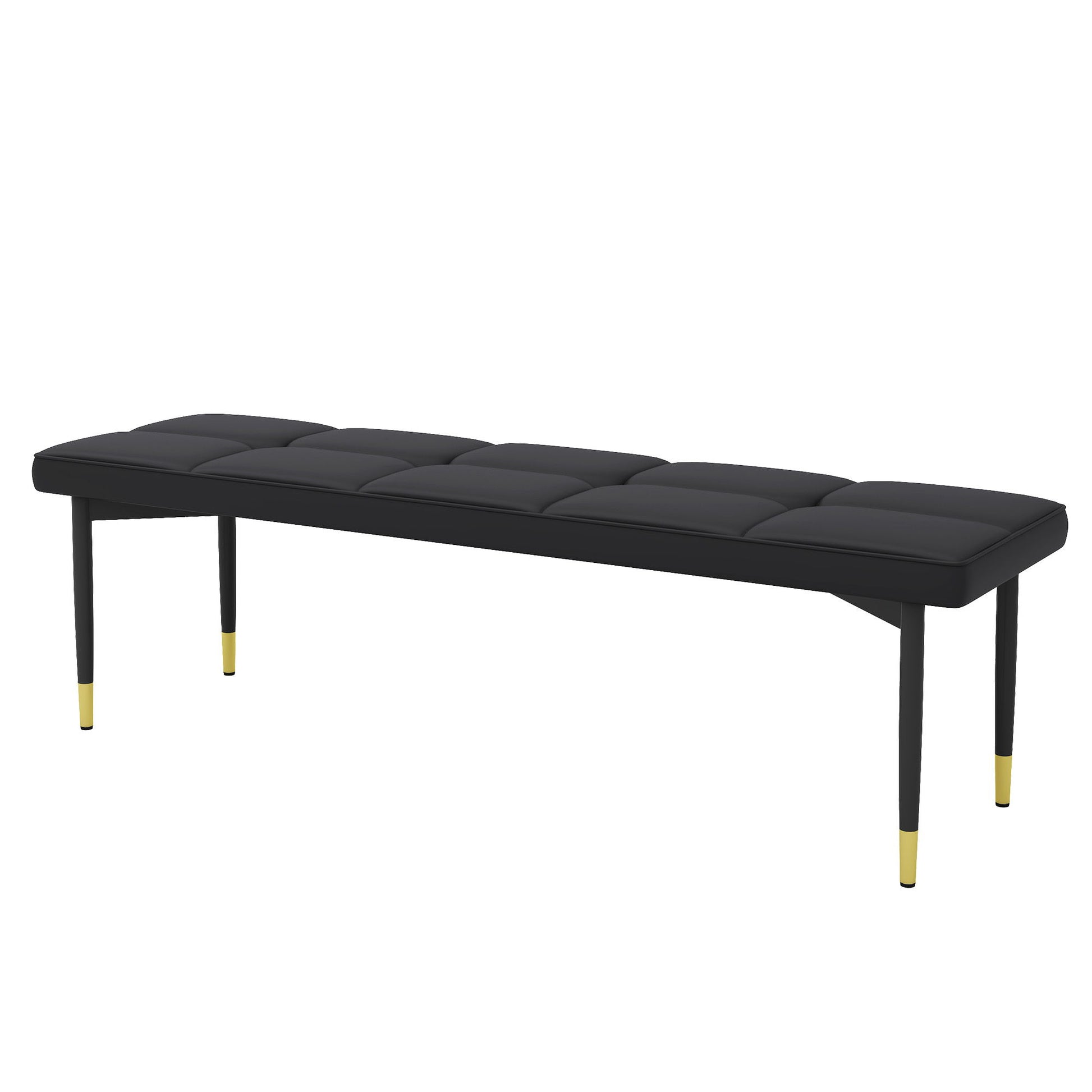 Multifunctional Shoe Bench With Faux Cushion - Black Home Essentials