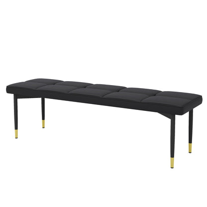 Multifunctional Shoe Bench With Faux Cushion - Black Home Essentials