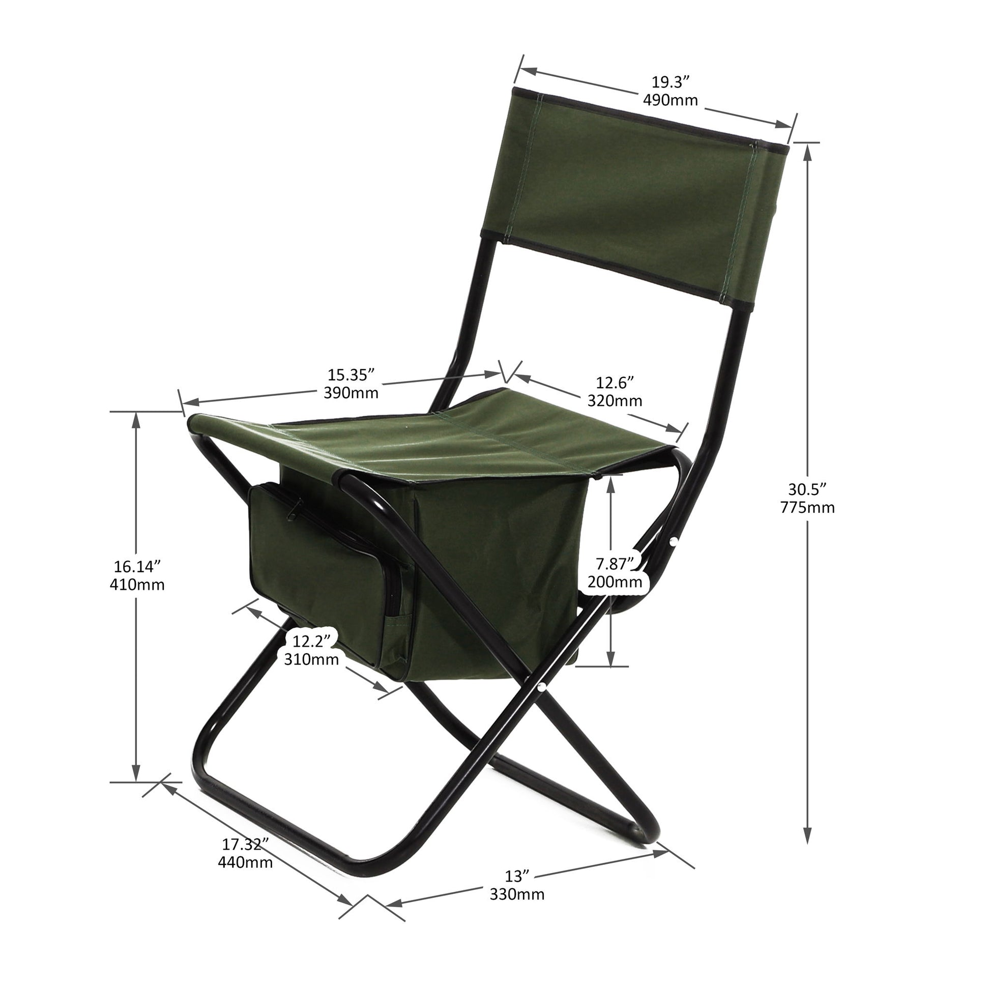 Folding Outdoor Chairs With Storage Bag, Portable Chair For Indoor, Outdoor Camping, Picnics And Fishing Home Essentials