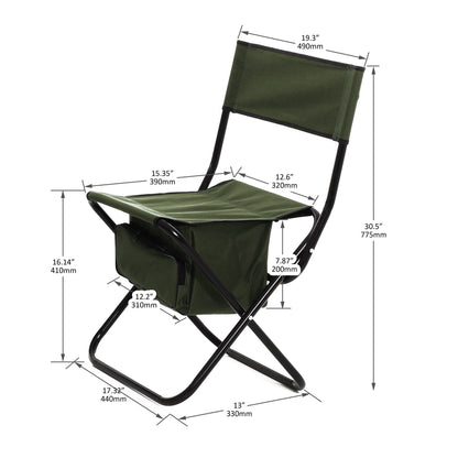 Folding Outdoor Chairs With Storage Bag, Portable Chair For Indoor, Outdoor Camping, Picnics And Fishing Home Essentials