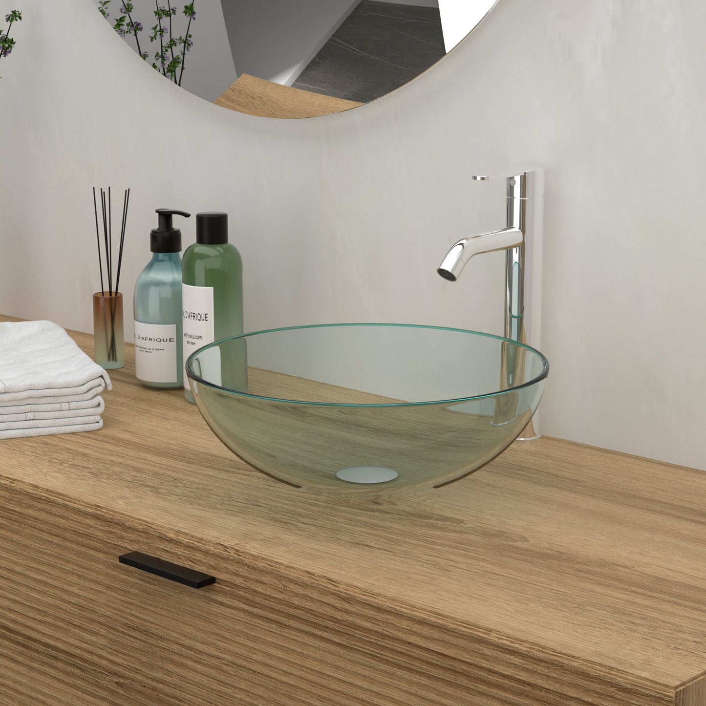 Artistic Tempered Glass Vessel Sink With Pop Up Drain Daily Nest