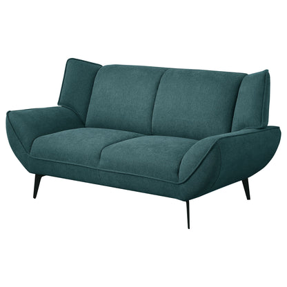 Logan - Flared Arm Loveseat Lounge Sofa - Teal Blue Furniture Max