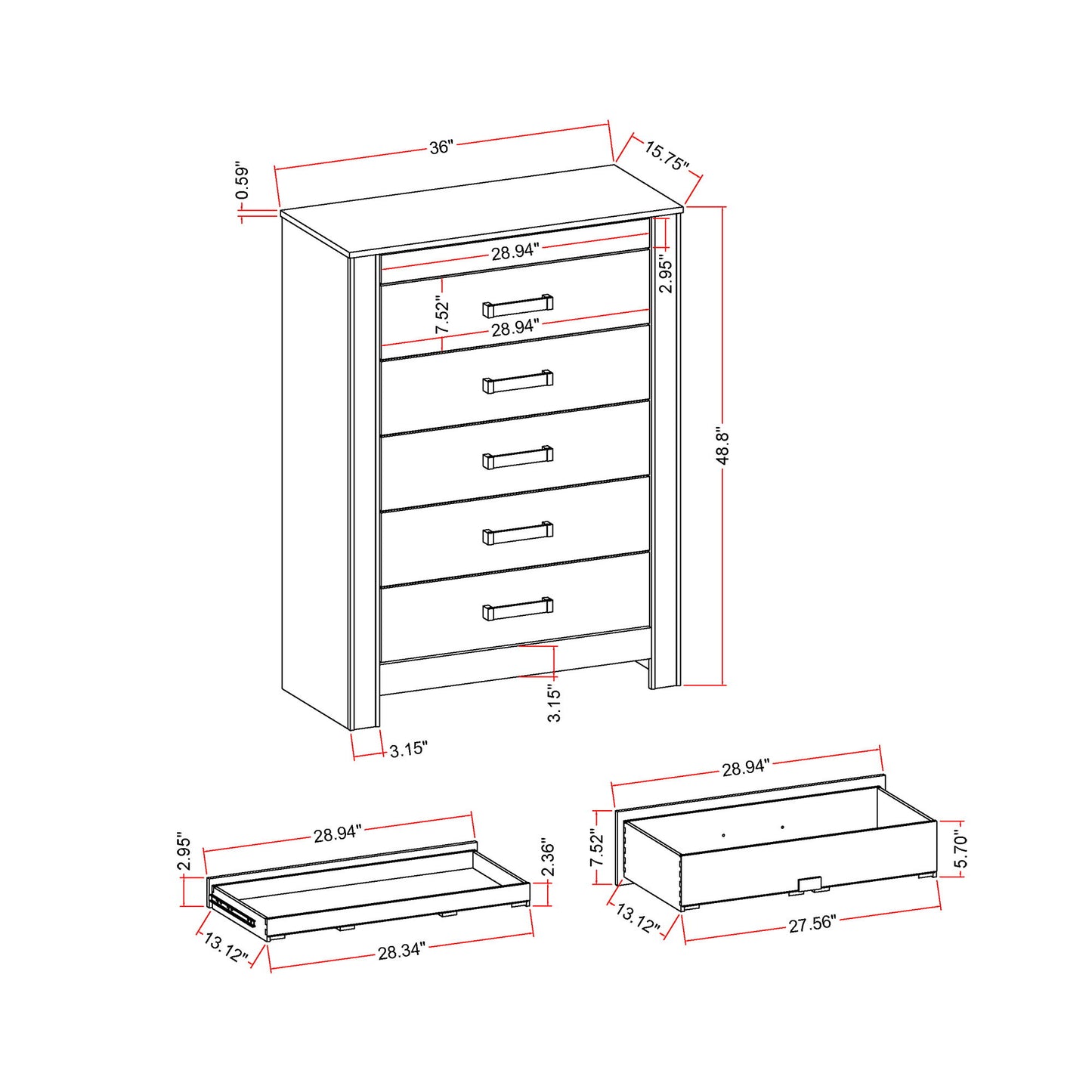 Lorenzo - Chest With Hidden Jewelry Compartment And Bar Handle - Silver Global Furniture USA