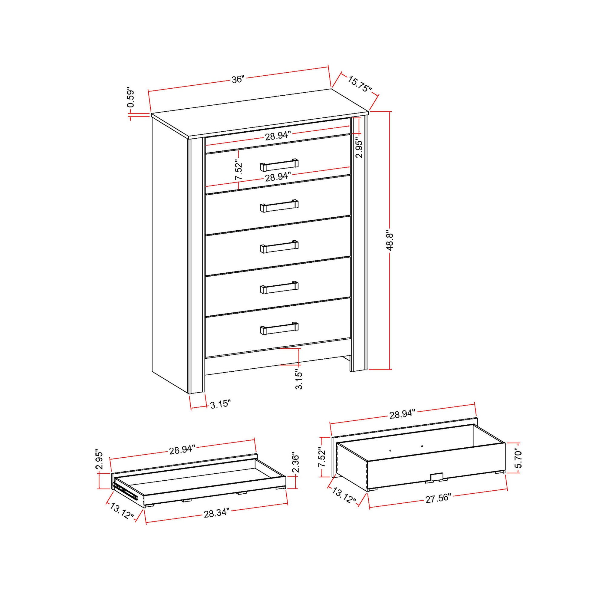 Lorenzo - Chest With Hidden Jewelry Compartment And Bar Handle - Silver Global Furniture USA