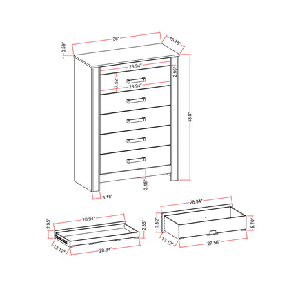 Lorenzo - Chest With Hidden Jewelry Compartment And Bar Handle - Silver Global Furniture USA