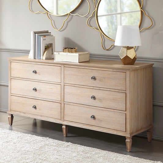 Victoria - 6 Drawer Dresser - Light Natural