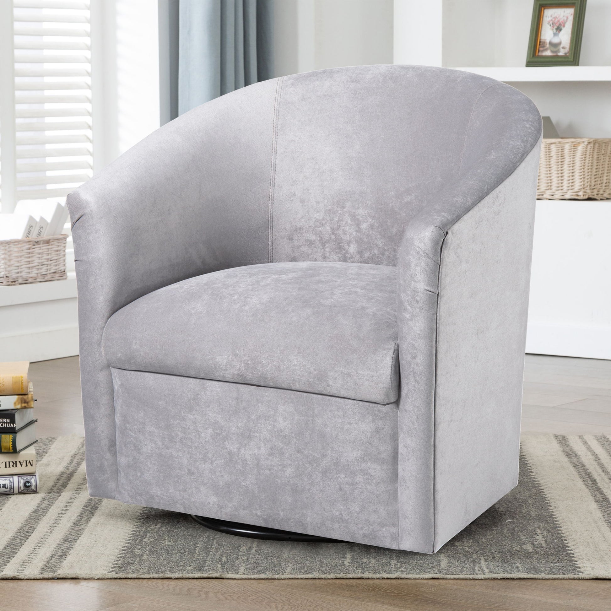 Eden - Swivel Chair With Upholstery And Hardwood Frame Ridgecrest Home