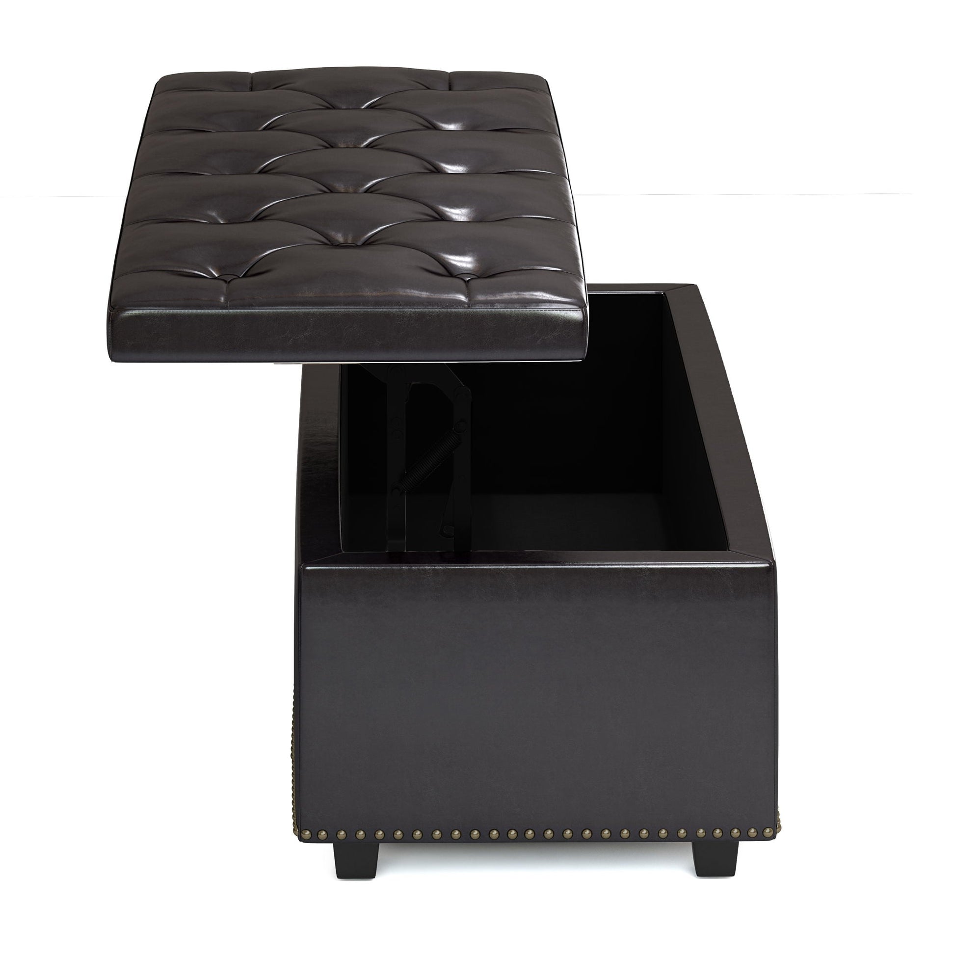 Hamilton - Upholstered Lift Top Rectangular Storage Ottoman Simpli-Home